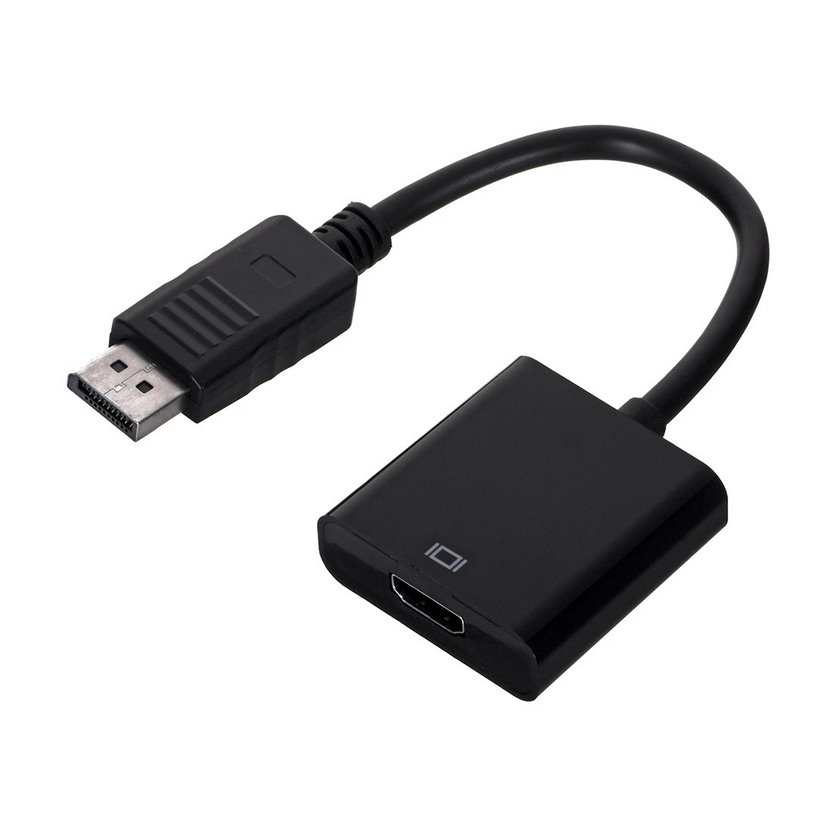 Adapter GEMBIRD A-DPM-HDMIF-002 (DisplayPort M - HDMI F; 0,10m; kolor czarny)