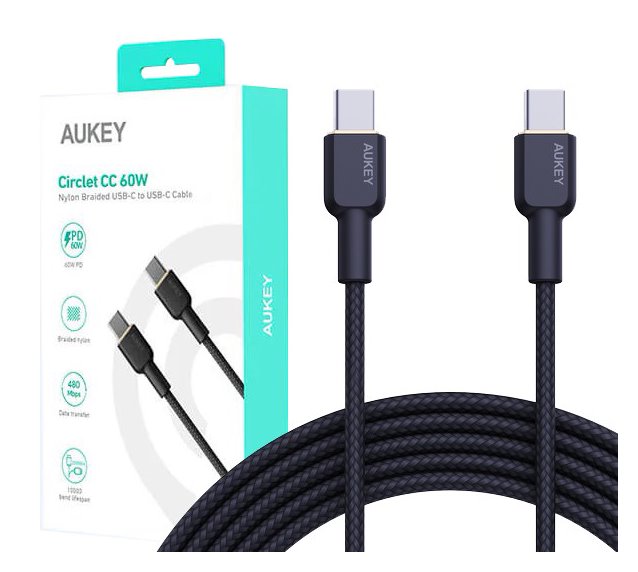 AUKEY CB-NCC1 KABEL USB-C QC PD 1M 3A 60W NYLON