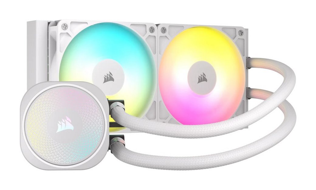 Chłodzenie CORSAIR NAUTILUS 240 ARGB White, 240mm Radiator, Liquid CPU Cooler (CW-9060094-WW)