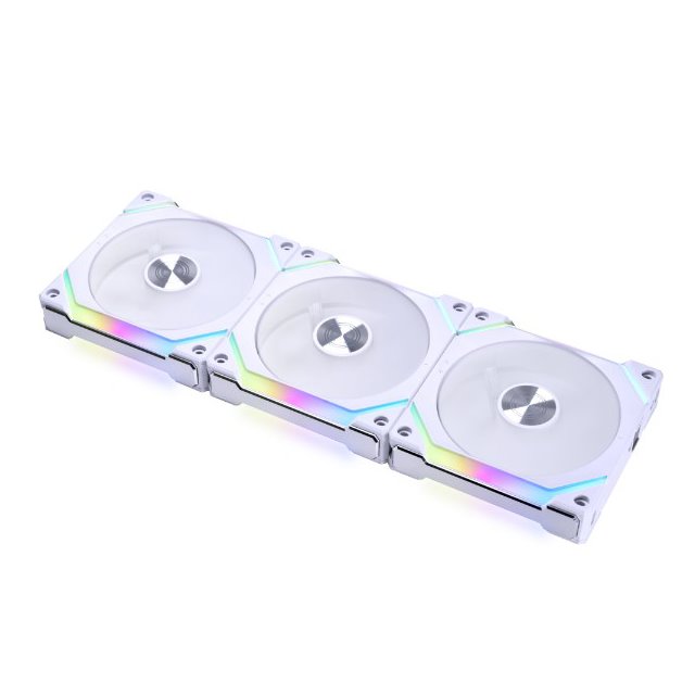 miniatura LIAN LI UNI FAN SL120 V2 RGB PWM FAN, TRIPLE-PACK WHITE (UF-SL120V2-3W)