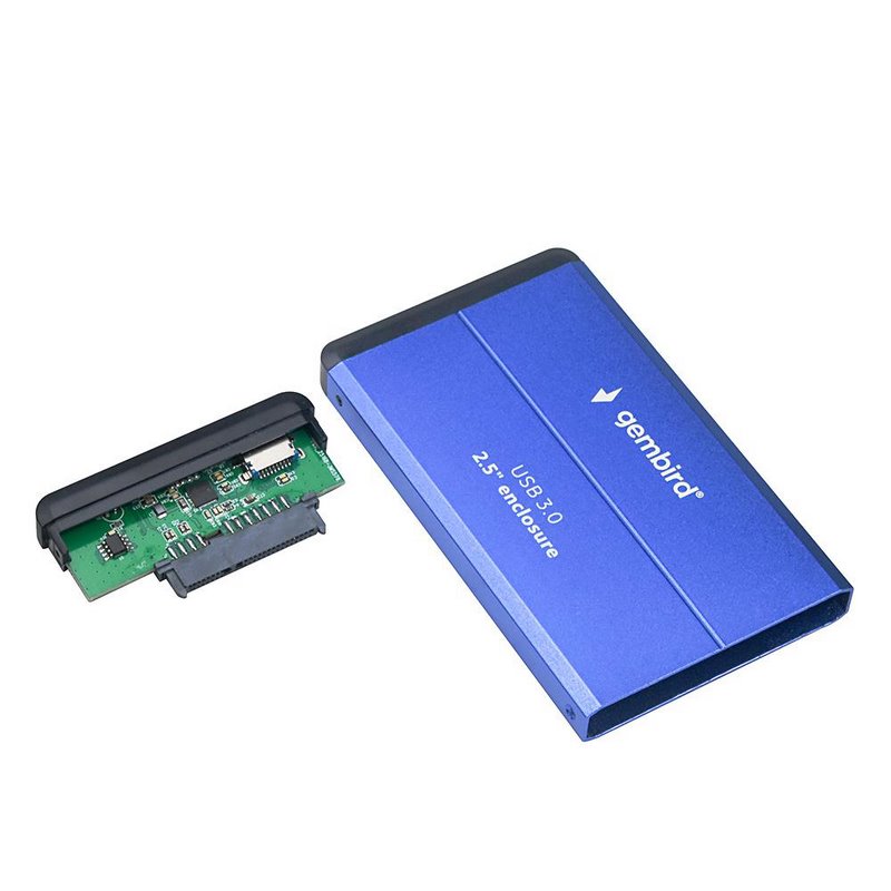 miniatura Obudowa GEMBIRD HDD/SSD USB 3.0 2.5" SATA, ALUMINIUM, NIEBIESKA (EE2-U3S-2-B)