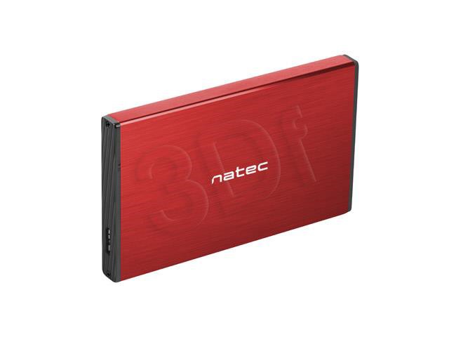 miniatura Obudowa NATEC RHINO GO NKZ-1279 (2.5"; USB 3.0; ALUMINIUM; KOLOR CZERWONY)