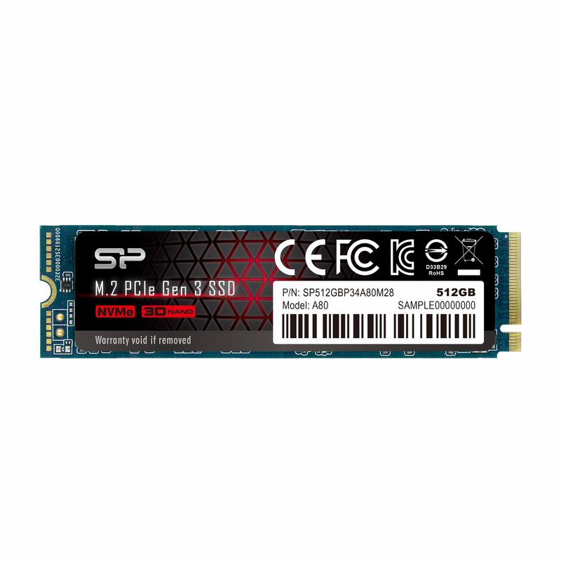 Dysk SSD SILICON POWER ACE A80 512GB PCIE GEN 3X4 (SP512GBP34A80M28)