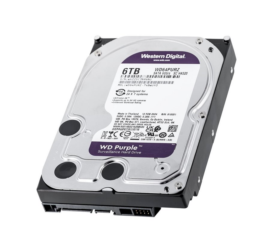 miniatura Dysk HDD WD Purple 6TB 3,5" SATA WD64PURZ