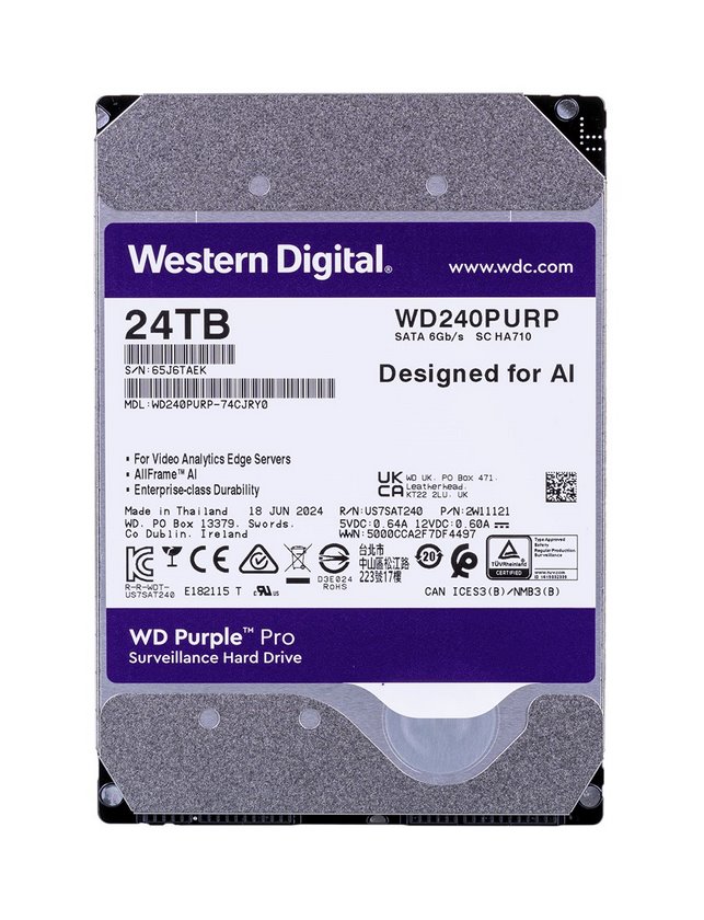 Dysk HDD WD Purple Pro 24TB 3,5" SATA WD240PURP