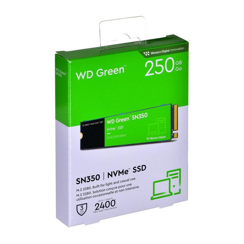 miniatura Dysk SSD WD GREEN SN350 WDS250G2G0C (250GB ; M.2 ; PCIE NVME 3.0 X4)