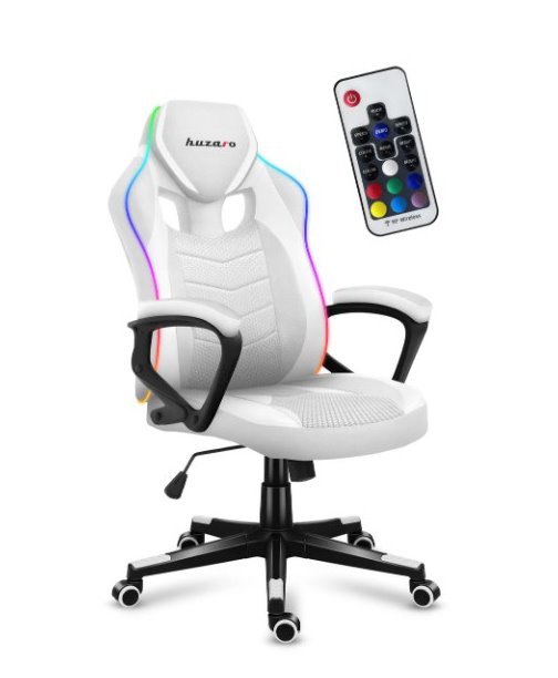 miniatura Fotel gamingowy Huzaro Force 2.5 RGB WHITE MESH (HZ-FORCE 2.5 RGB WHITE MESH)