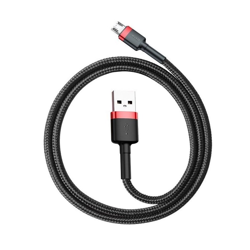 Kabel Baseus cafule CAMKLF-C91 (USB M - Micro USB M; 2m; kolor czarno-czerwony)