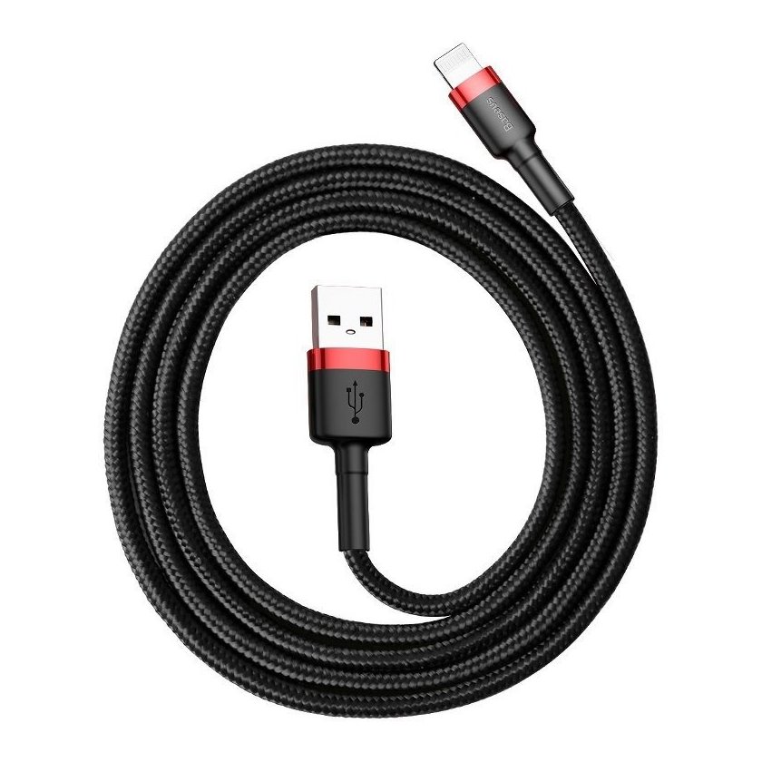 Kabel Baseus CALKLF-C19 (Lightning M - USB 2.0 M; 2m; kolor czarno-czerwony)