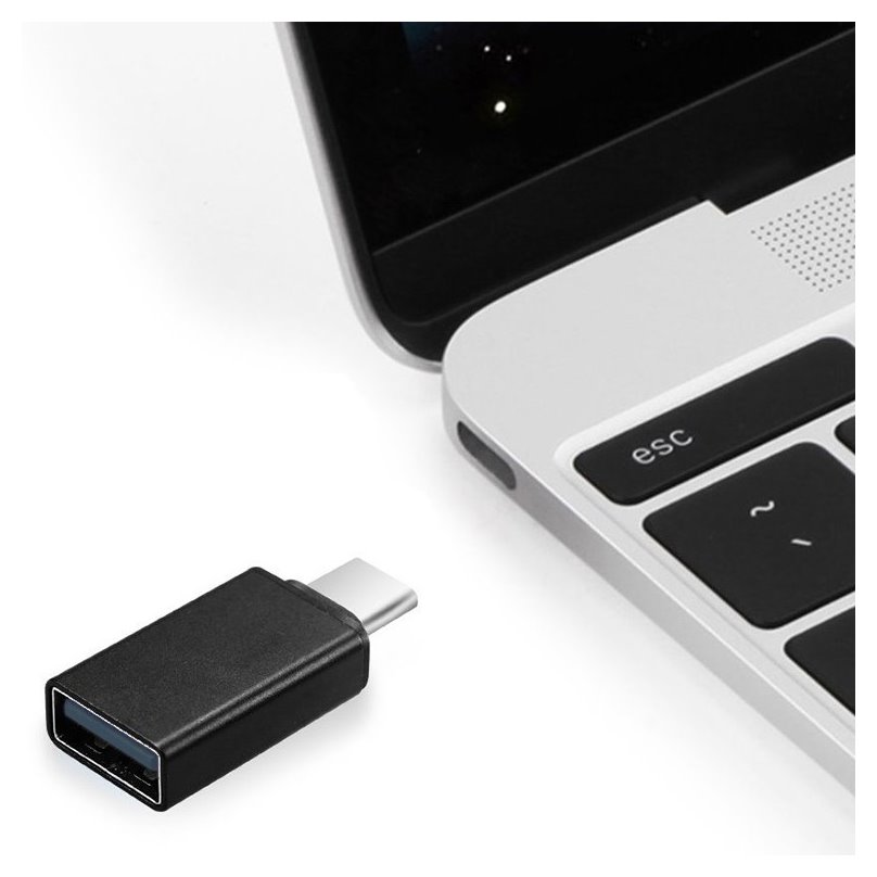 Adapter GEMBIRD A-USB2-CMAF-01 (USB typu C M - USB 2.0 F; kolor czarny)