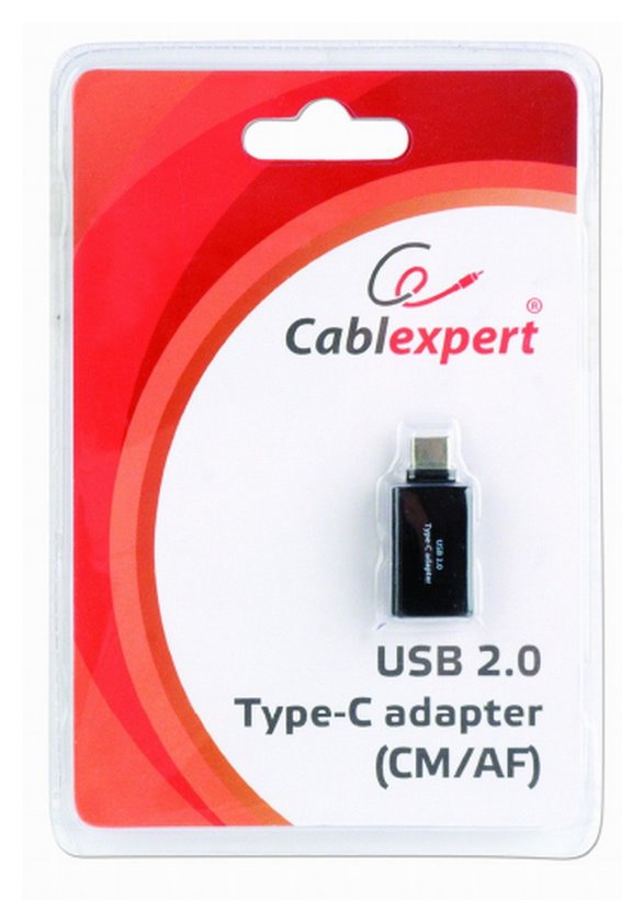 miniatura Adapter GEMBIRD A-USB2-CMAF-01 (USB typu C M - USB 2.0 F; kolor czarny)