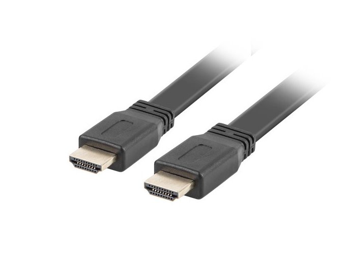 Kabel Lanberg CA-HDMI-21CU-0018-BK (HDMI M - HDMI M; 1,8m; kolor czarny)