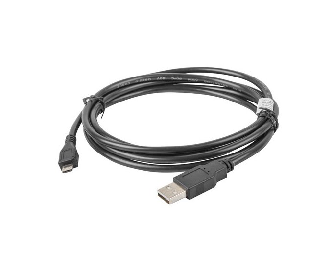 miniatura Kabel Lanberg CA-USBM-10CC-0018-BK (USB 2.0 M - Micro USB M; 1,8m; kolor czarny)