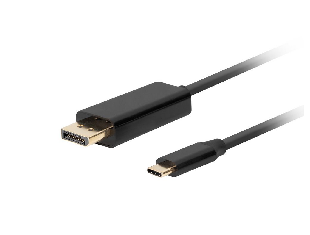 Kabel LANBERG USB-C(M)->DISPLAYPORT(M) 1M 4K 60HZ CZARNY CA-CMDP-10CU-0010-BK