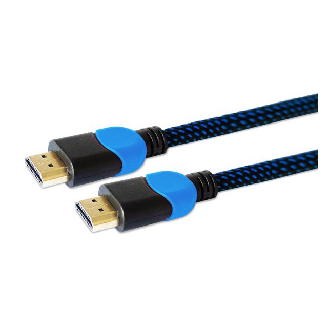 Kabel SAVIO GCL-02 (HDMI M - HDMI M; 1,8m; kolor czarno-niebieski)