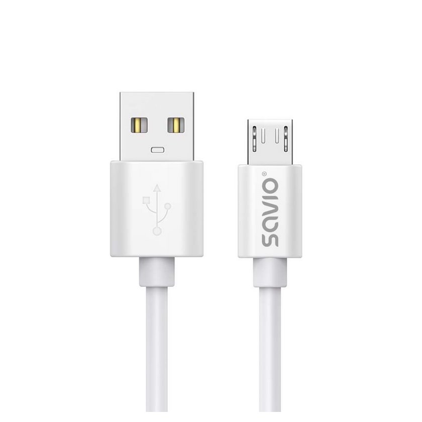 Kabel SAVIO USB-A - MICRO USB, 3 M, BIAŁY, CL-167