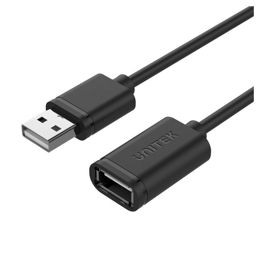 miniatura UNITEK PRZEDŁUŻACZ USB 2.0, AM-AF, 2M, Y-C450GBK