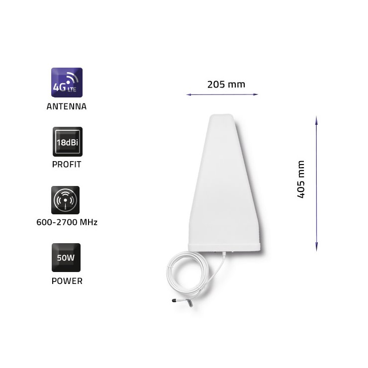 miniatura QOLTEC ANTENA 4G LTE | 18DBI | ZEWNĘTRZNA (57021)