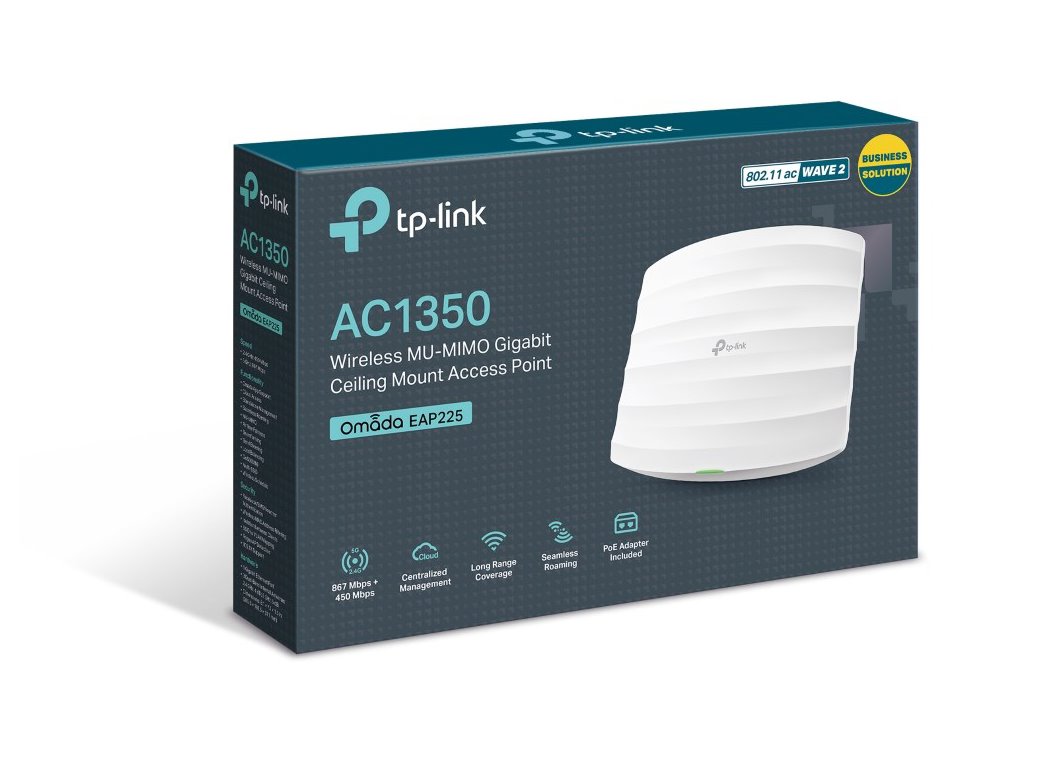 miniatura Access PointTP-LINK EAP225 AC1200 1XLAN GB POE SUFITOWY