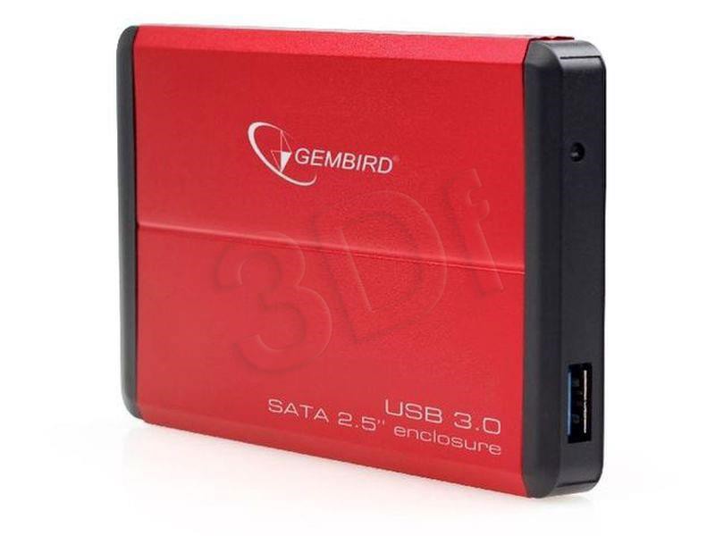 miniatura Obudowa HDD GEMBIRD ( USB 3.0 2,5" CZERWONA ALUMINIUM ) (EE2-U3S-2-R)