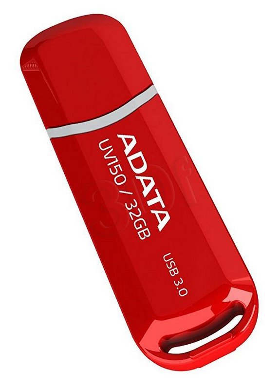 miniatura Pendrive ADATA UV150 AUV150-32G-RRD (32GB; USB 3.0; KOLOR CZERWONY)