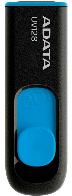 Pendrive ADATA UV128 AUV128-64G-RBE (64GB; USB 3.0; KOLOR CZARNY)