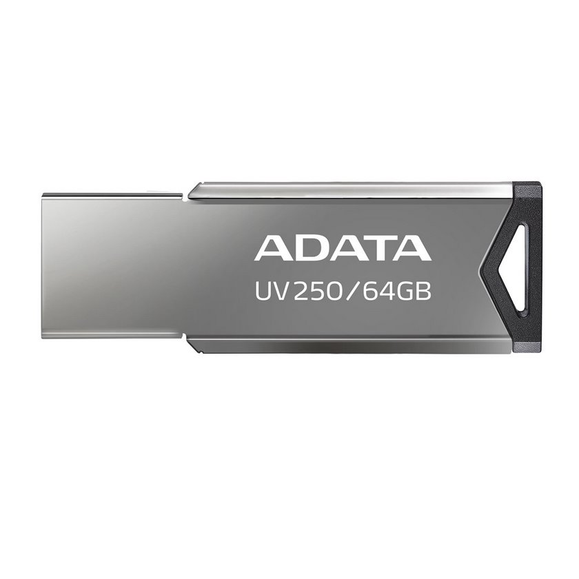 Pendrive ADATA UV250 AUV250-64G-RBK (64GB; USB 2.0; KOLOR SREBRNY)