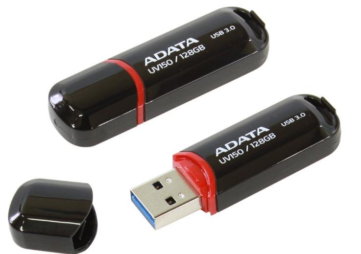 ADATA DASHDRIVE VALUE UV150 128GB USB3.0 BLACK (AUV150-128G-RBK)