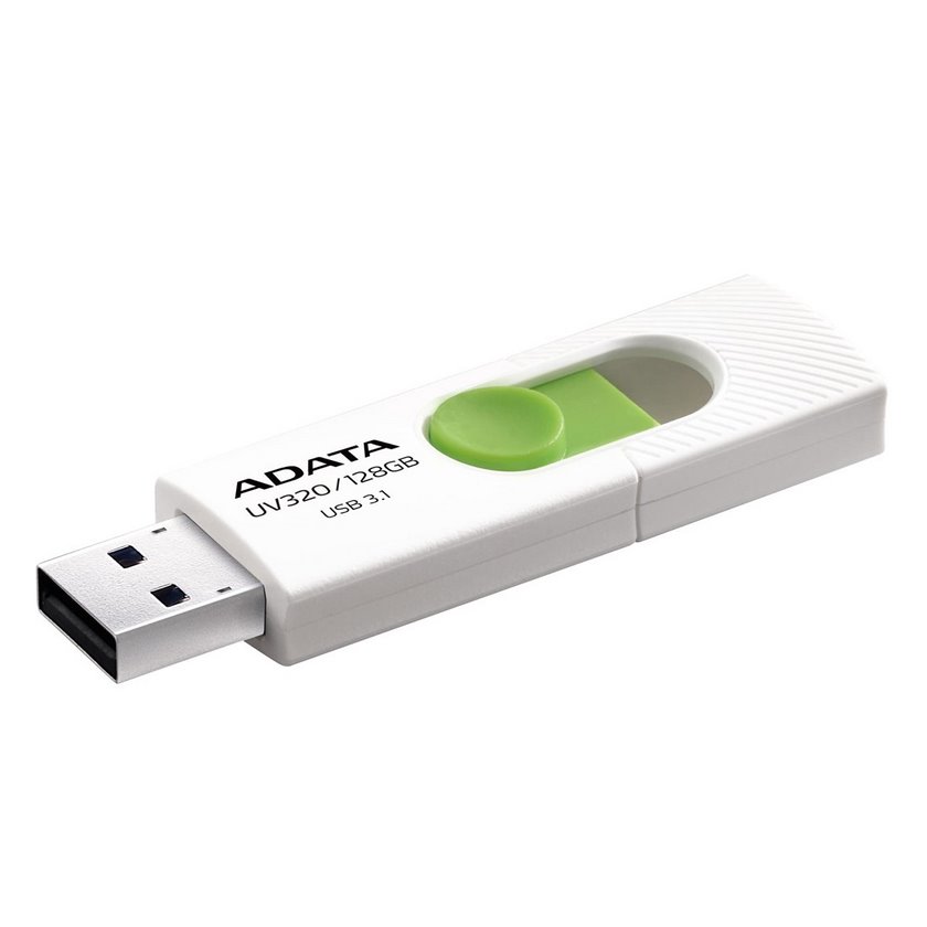 ADATA FLASHDRIVE UV320 128GB USB3.1 White-Green (AUV320-128G-RWHGN)