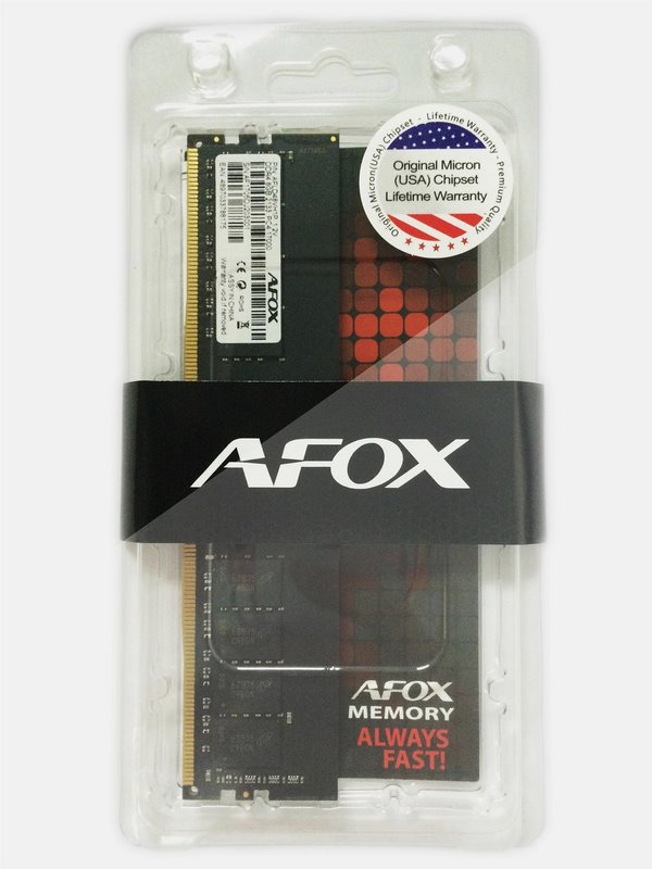 Pamięć RAM AFOX DDR4 16G 3200MHz MICRON CHIP AFLD416PS1C