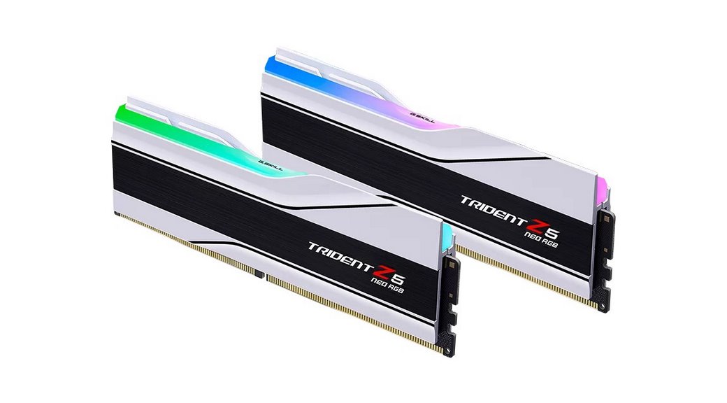 Pamięć RAM G.SKILL TRIDENT NEO AMD RGB DDR5 2X32GB 6000MHZ CL30-36 EXPO WHITE F5-6000J3036G32GX2-TZ5NRW