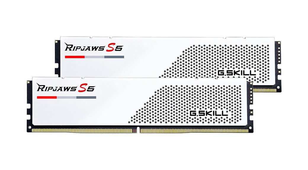 miniatura Pamięć RAM G.SKILL RIPJAWS S5 DDR5 2X32GB 6000MHZ CL30 XMP3 WHITE F5-6000J3040G32GX2-RS5W