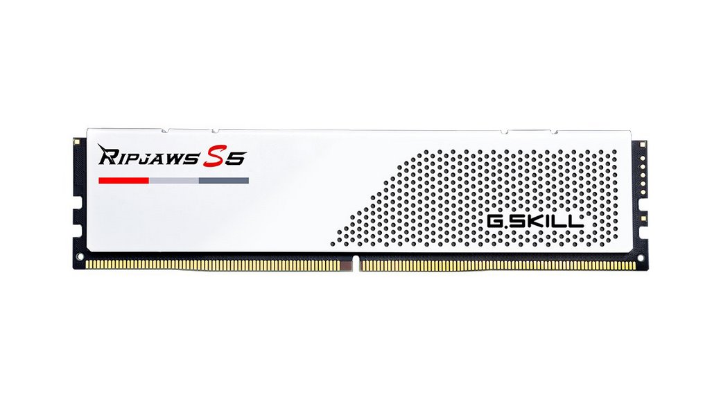 miniatura Pamięć RAM G.SKILL RIPJAWS S5 DDR5 2X32GB 6000MHZ CL30 XMP3 WHITE F5-6000J3040G32GX2-RS5W