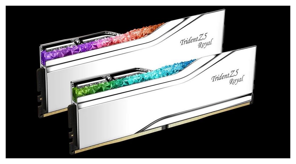 miniatura Pamięć RAM G.SKILL TRIDENT Z5 ROYAL RGB DDR5 2X16GB 6400MHZ CL32 XMP3 SILVER F5-6400J3239G16GX2-TR5S