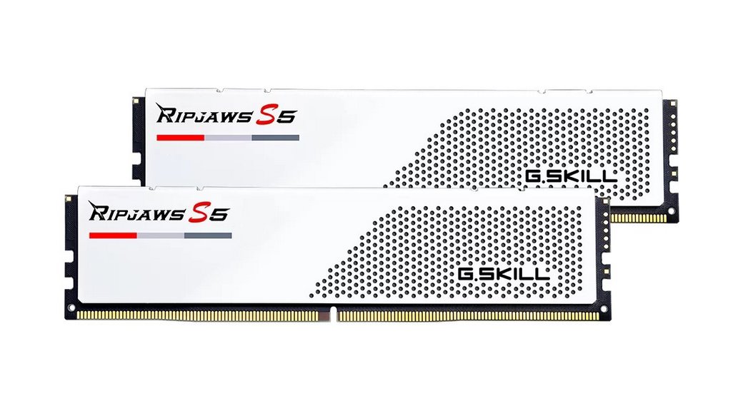 Pamięć RAM G.SKILL RIPJAWS S5 DDR5 2X48GB 5200MHZ CL40 XMP3 WHITE F5-5200J4040A48GX2-RS5W