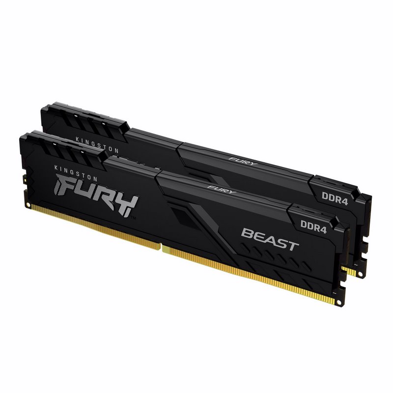 Pamięć RAM Kingston 16GB 3600MHz DDR4 CL17 DIMM (KIT OF 2) FURY BEAST BLACK KF436C17BBK2/16