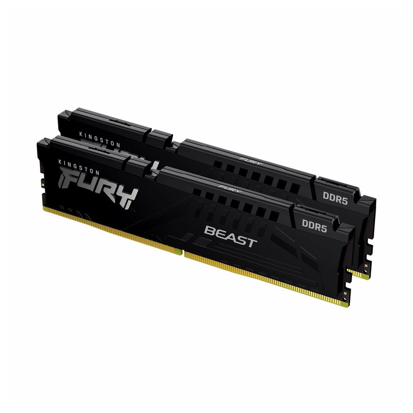 Pamięć RAM Kingston DDR5 16GB 5200MT/S CL38 FURY BEAST BLACK KIT OF 2 (KF552C40BBK2-16)