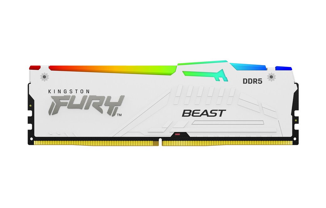 miniatura Pamięć RAM Kingston DDR5 64GB 5200MHZ CL36 FURY BEAST WHITE RGB EXPO KITX2 (KF552C36BWEAK2-64)