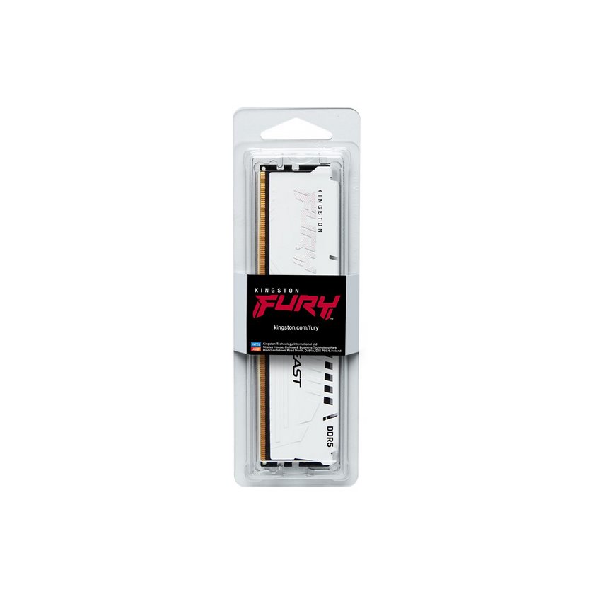 miniatura Pamięć RAM Kingston DDR5 16GB 5600MHZ CL36 FURY BEAST WHITE EXPO (KF556C36BWE-16)