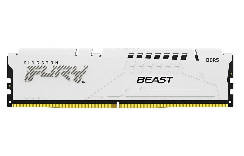 miniatura Pamięć RAM Kingston DDR5 64GB 5200Mhz CL40 FURY Beast White KITx4 (KF552C40BWK4-64)