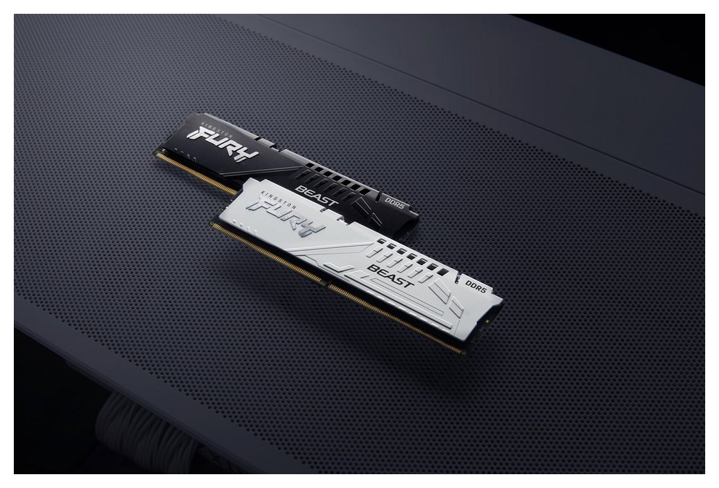 miniatura Pamięć RAM Kingston DDR5 64GB 5200Mhz CL40 FURY Beast White KITx4 (KF552C40BWK4-64)