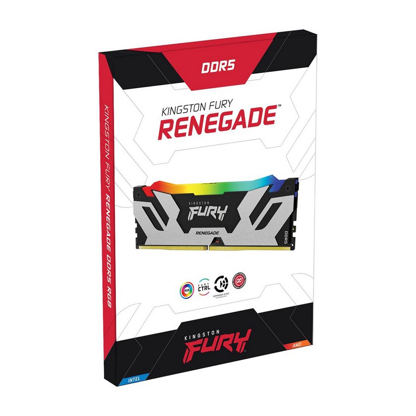 miniatura Pamięć RAM Kingston DDR5 48GB 6000MT/S CL32 DIMM FURY RENEGADE RGB XMP (KF560C32RSA-48)