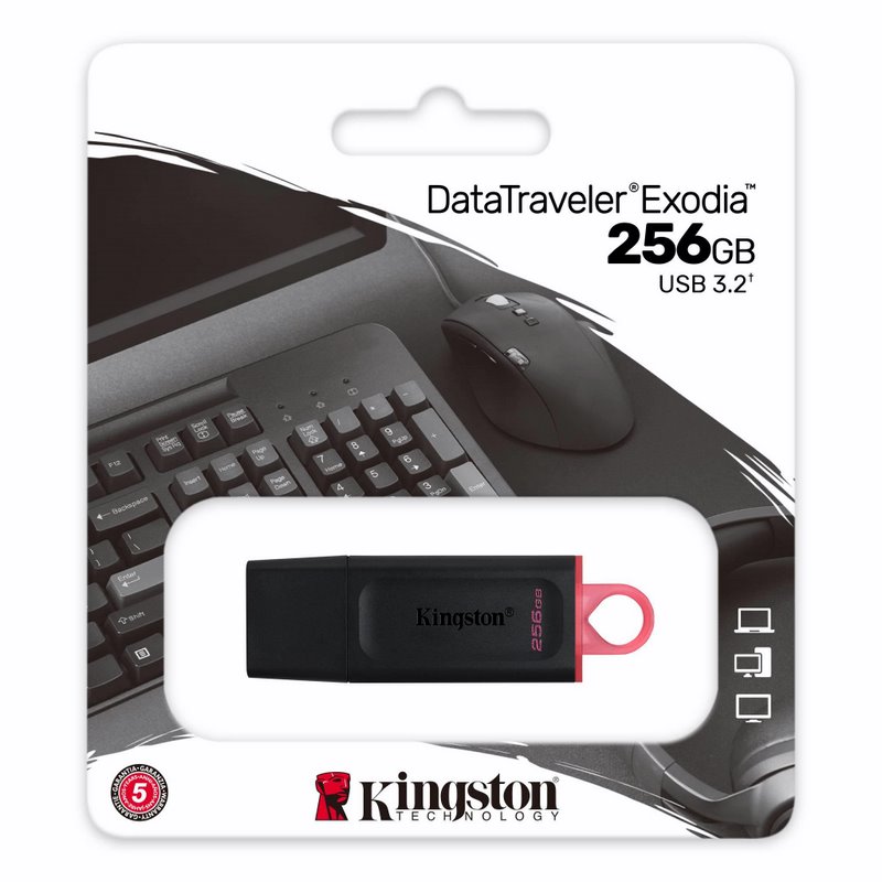 miniatura 256GB USB3.2 GEN1 DATATRAVELER EXODIA (B+P) (DTX/256GB)