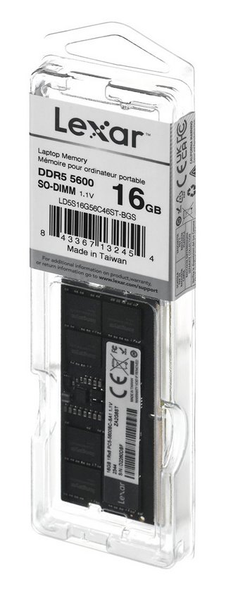 miniatura Pamięć RAM Pamięć Lexar 16GB DDR5 5600 SODIMM CL46 (LD5S16G56C46ST-BGS)