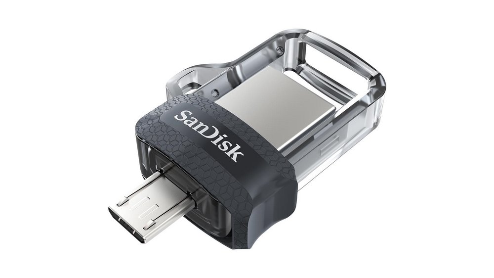 Pendrive SANDISK ULTRA SDDD3-128G-G46 (128GB; MICROUSB, USB 3.0; KOLOR SZARY)