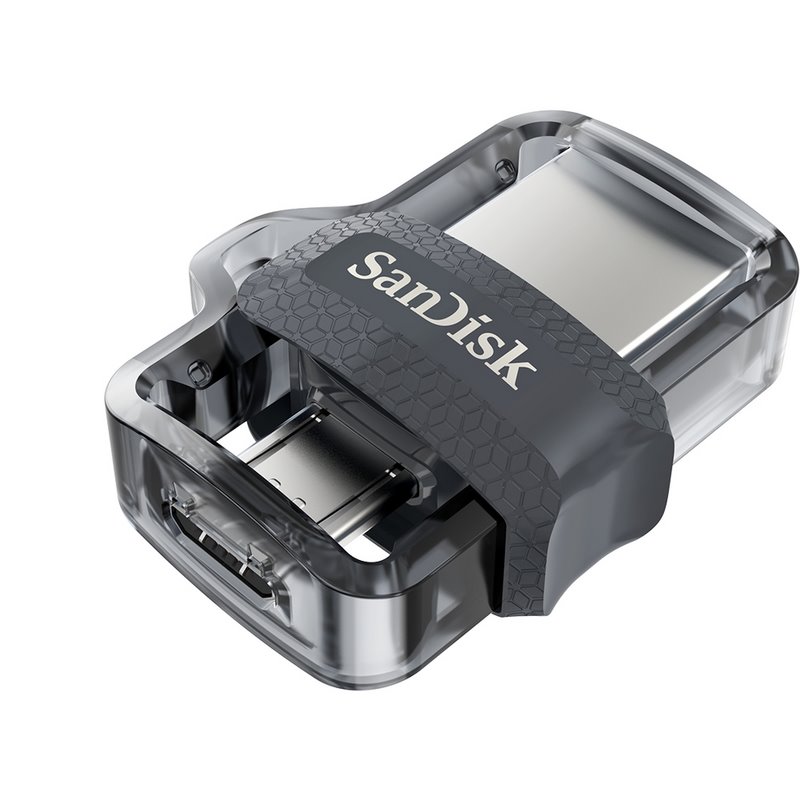 miniatura Pendrive SANDISK SDDD3-256G-G46 (256GB; MICROUSB, USB 3.0; KOLOR SZARY)