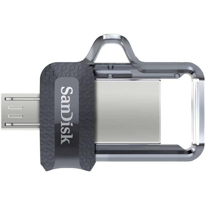 miniatura Pendrive SANDISK SDDD3-256G-G46 (256GB; MICROUSB, USB 3.0; KOLOR SZARY)