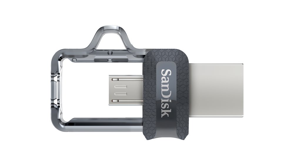 miniatura Pendrive SANDISK SDDD3-256G-G46 (256GB; MICROUSB, USB 3.0; KOLOR SZARY)