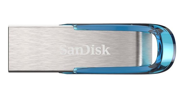 miniatura Dysk SANDISK USB 3.0 ULTRA FLAIR 128GB NIEBIESKI  150MB/s (SDCZ73-128G-G46B)