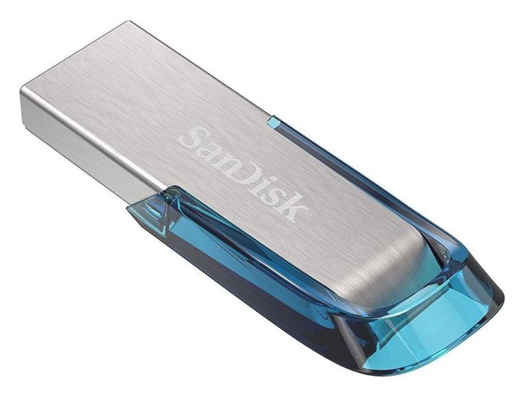 miniatura Dysk SANDISK USB 3.0 ULTRA FLAIR 128GB NIEBIESKI  150MB/s (SDCZ73-128G-G46B)